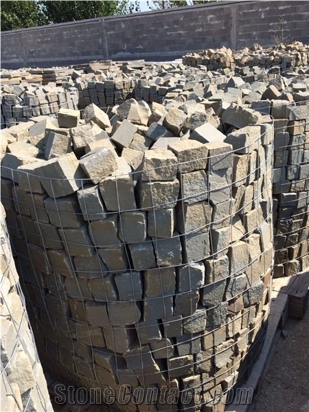 Grey Sandstone Cubes, Cobblestone, Pavers