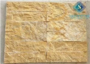 Yellow Marble Wall Panel, Split Wall Cladding Tiles
