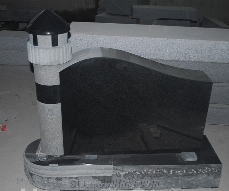 American Style Usa Lite House Headstone Monument
