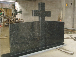 Beida Dark Green Granite Polished Tombstone