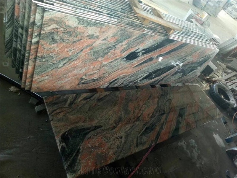 China Multicolor Red Granite Stone Wall Tiles