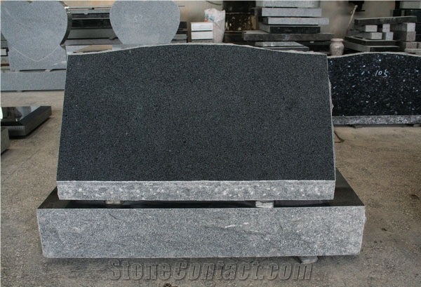Dark Gray G654 Polished Cemetery Slant Marker Tomb