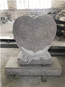 G664 Granite Heart Shaped Monuments Tombstone