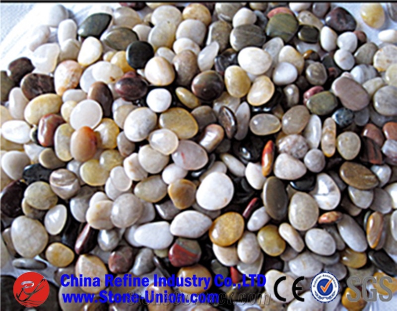 China Manufacturer Mixed Color River Stone