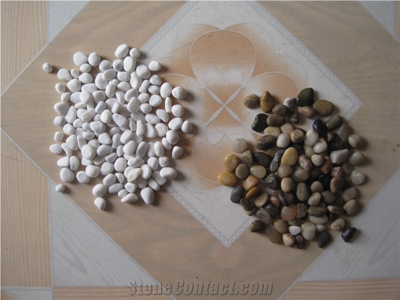 China Manufacturer Mixed Color River Stone