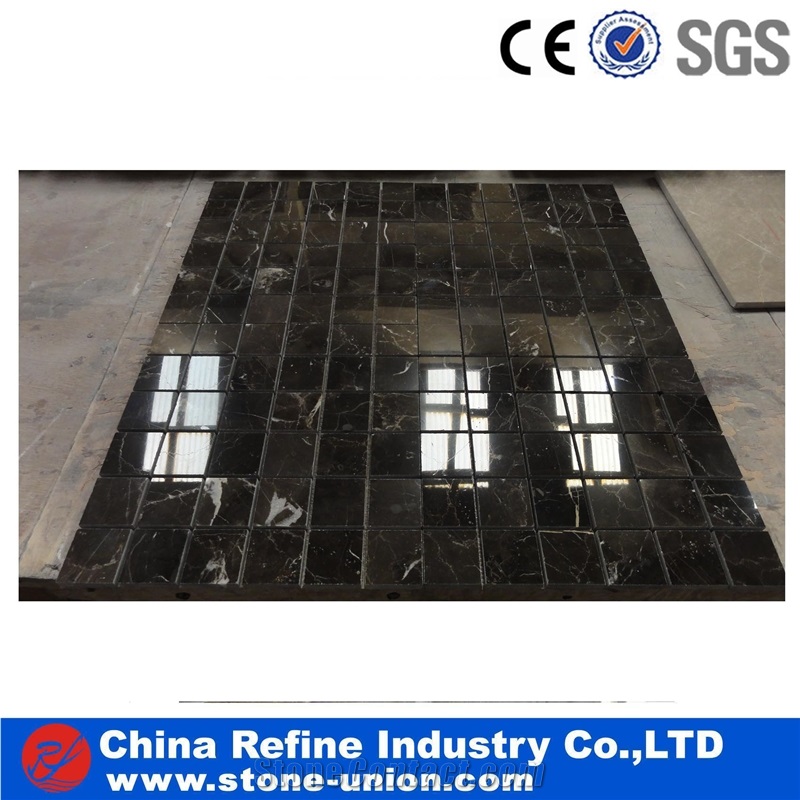 Chinese Dark Emperador Brown Marble Stone Tiles