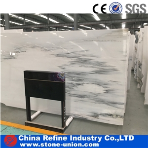 Chinese Ink Painting Style White Jade Marble Slabs