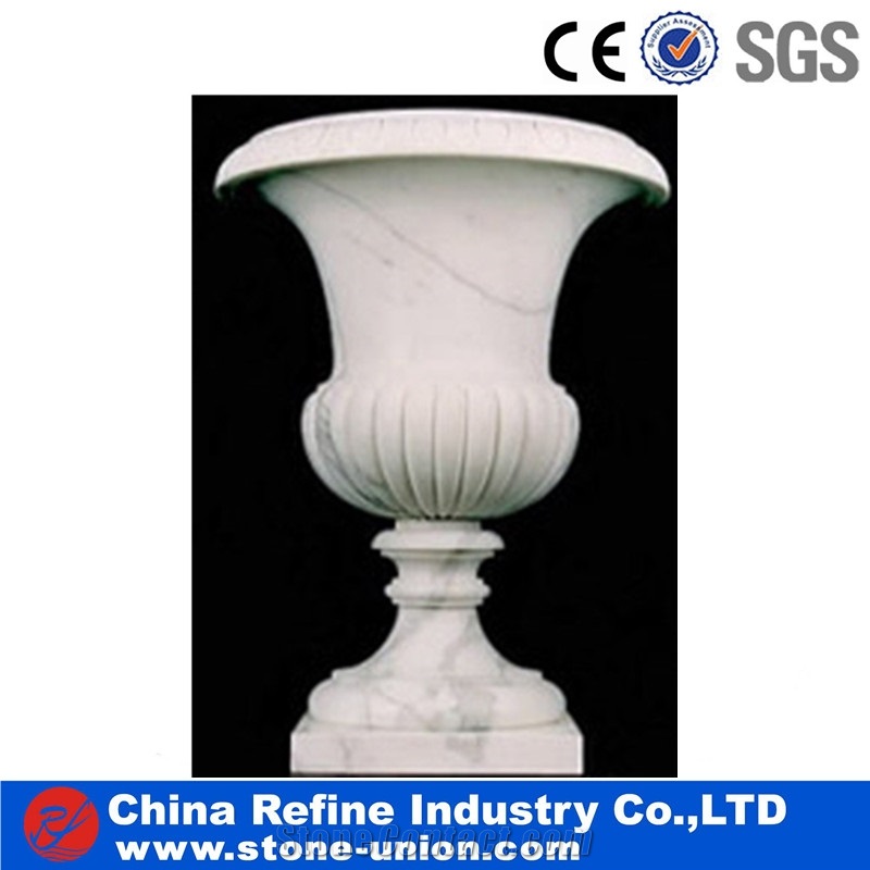 Classic White Marble Vases,Marble Flower Pots