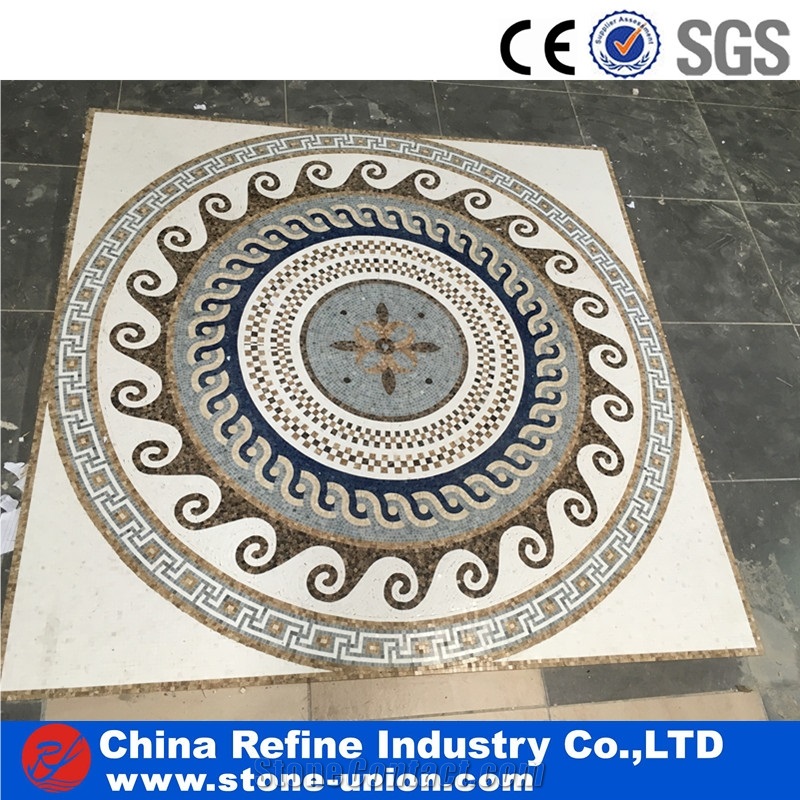 High Quality Square Water Jet Marble Medallion