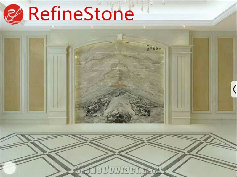Hot Sale Bookmatch Marble Wall Background