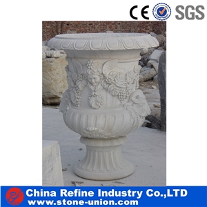 Mixed Marble Stone Flower Pots, Flower Planters