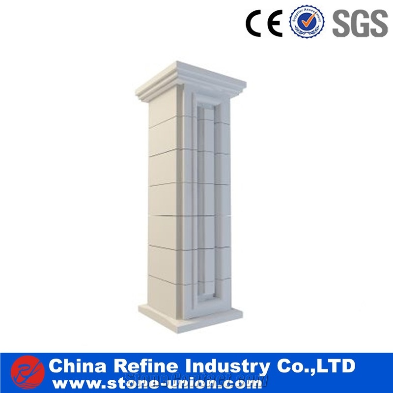 Outdoor Roman White Marble Pillar,Marble Columns