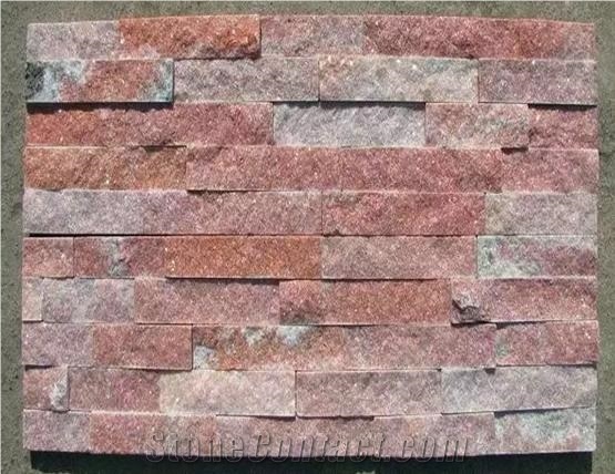 Pink Redstone Stacked Stone Veneer, Ledge Stone