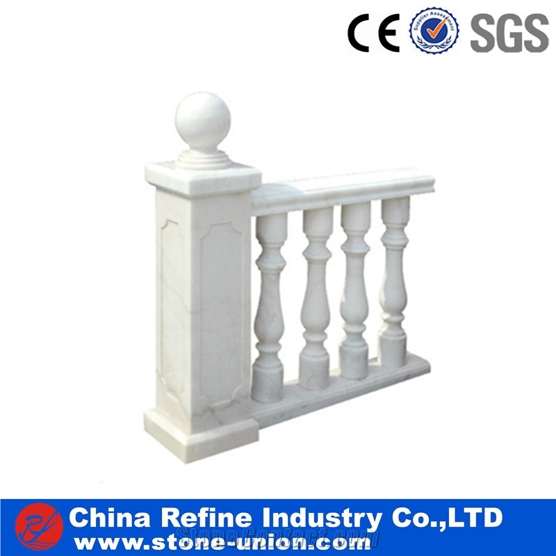 Polished Pure White Marble Column Pillars