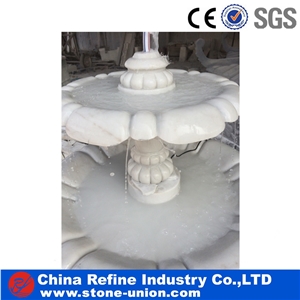 Pure White Marble Hand Craft Sculptured Fountain