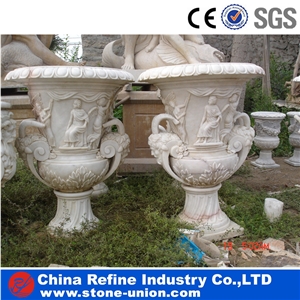 Relief Pattern Flower Pots,Carving Flower Vases