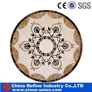 Round Natural Stone Mosaic Tile Floor Medallions