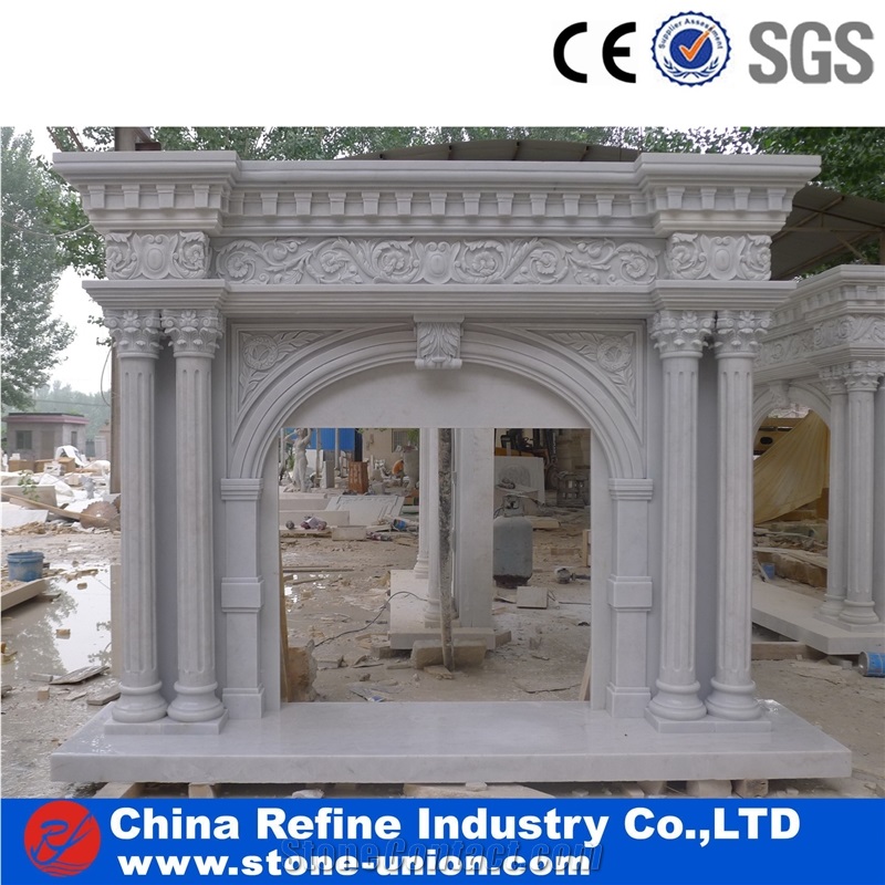 White Marble Fireplace Surrounds,Marble Fireplace Cover
