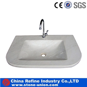 White Marble Laundry Sink,Marble Sink for Bathroom
