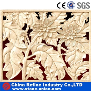 White Marble Relief, Handcraft Relief Marble Wall