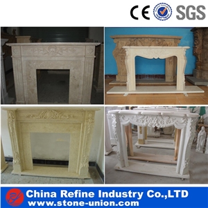 White Marble Sculpture Fireplace,Marble Fireplace
