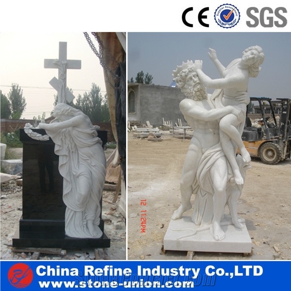White Marble Western Style Nature Stone Sculpture