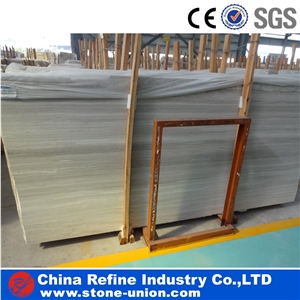 China White Wooden Marble Polished Tiles & Slabs