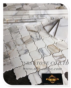 Calcatta Gold Marble Mosaic Tile Pattern Mosaic Art