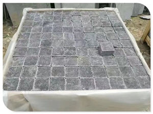 China Blue Limestone Flamed Flooring Paving Tiles