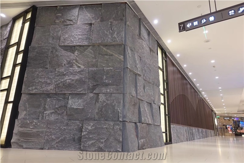 Natural Surface Black/Grey G654 Granite Wall Stone