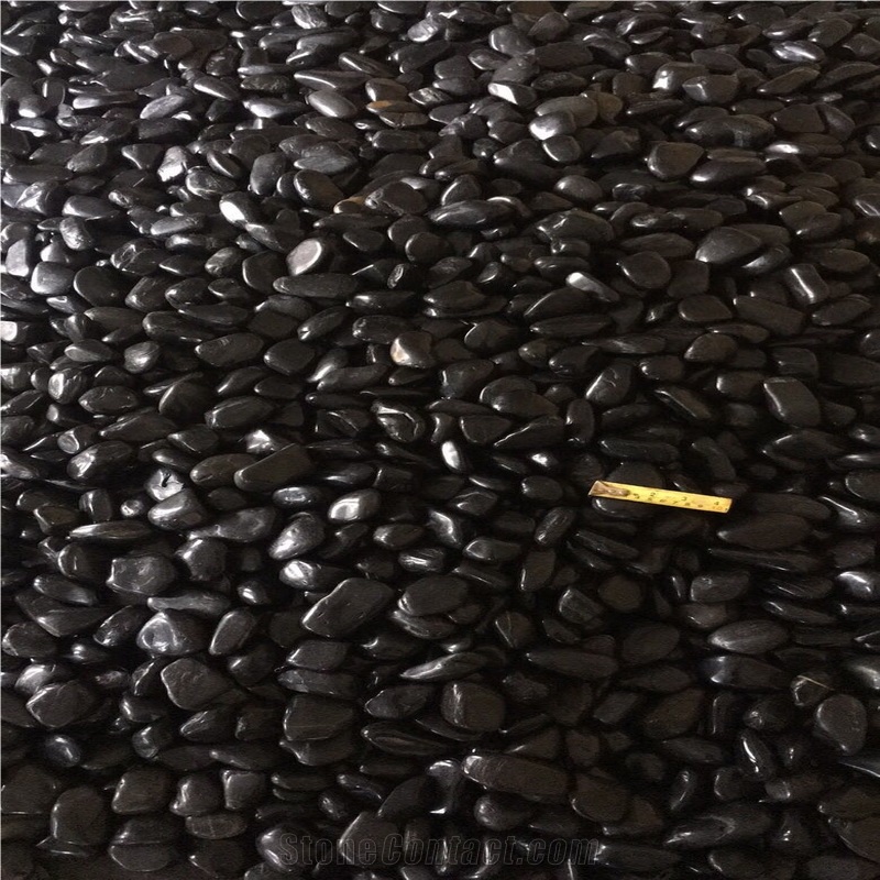 Polished Black Pebblestone River Pebbles