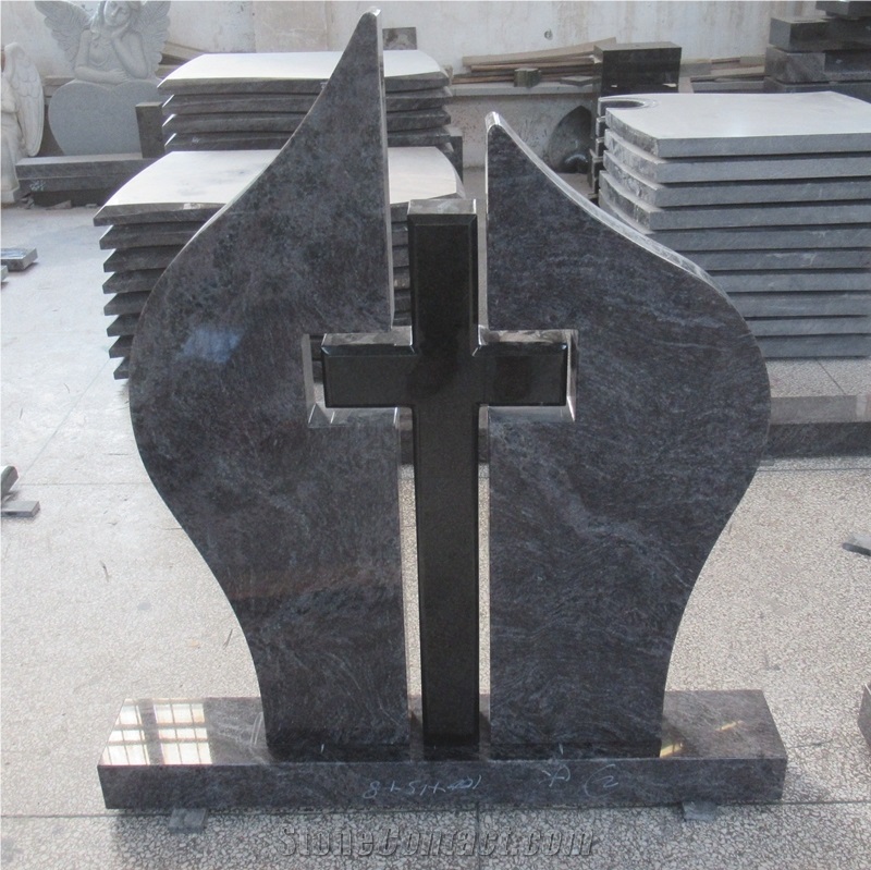 Bahama Blue Cross Headstones Romania Style