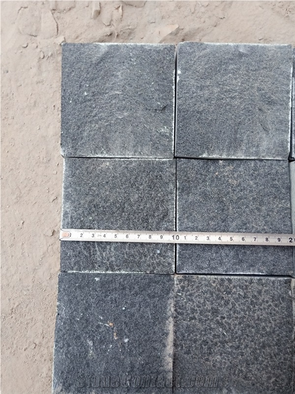 Black Basalt Cobbles Cubes Pavers Stone