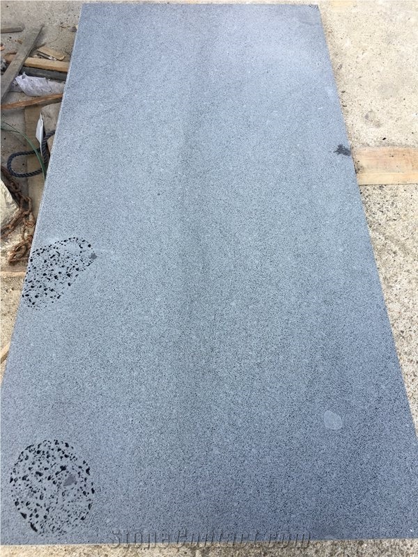 Cat Paw Holes Hainan Black Basalt Lava Stone Tiles