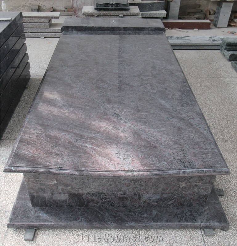 Romania Tombstone Bahama Blue Granite Gravestone