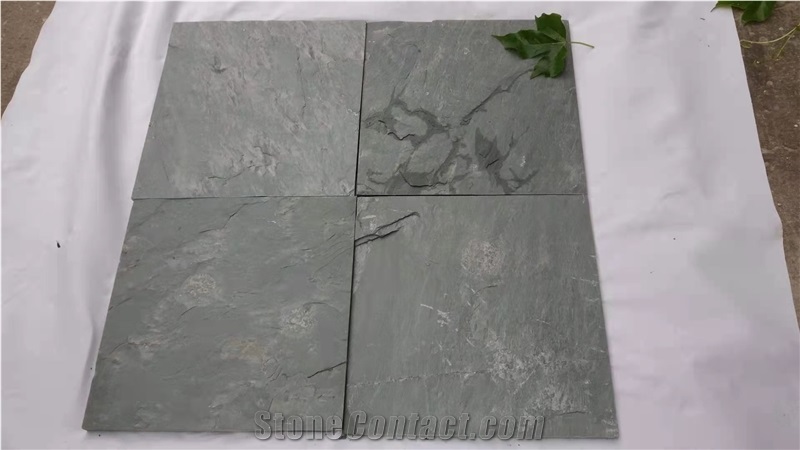 China Green Slate Flooring Tiles