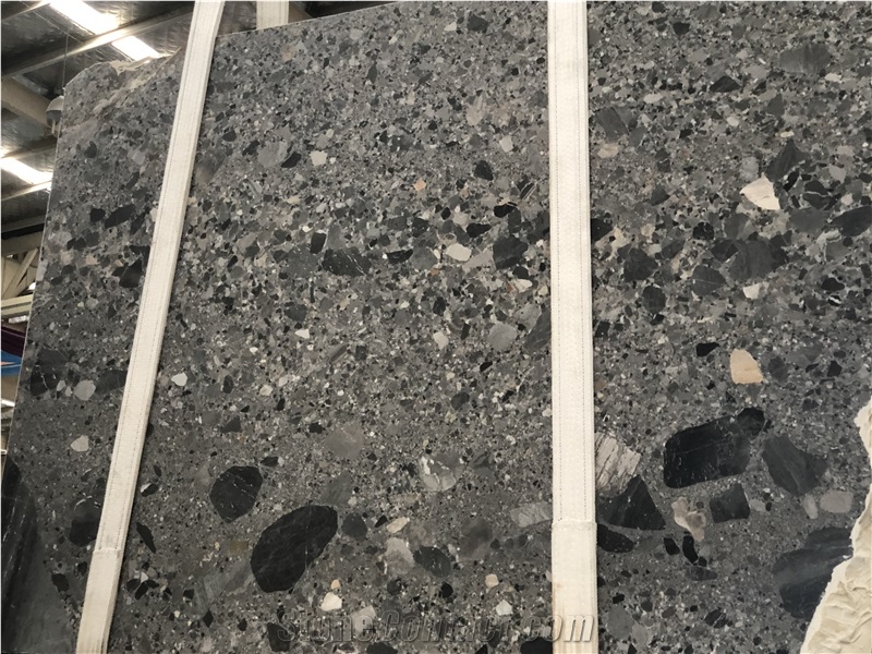 High Quality Grey Italy Natural Marble Fossil Grey