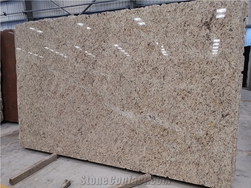 Giallo Ornamental Granite Slabs Tiles for Countertop