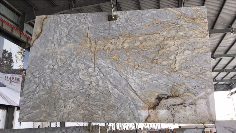 Silver River Gold Brazil Granite Stone Slabs Tile