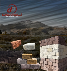 Tuff Stone Bricks, Building Stone, Develi Tuff Stone Masonry