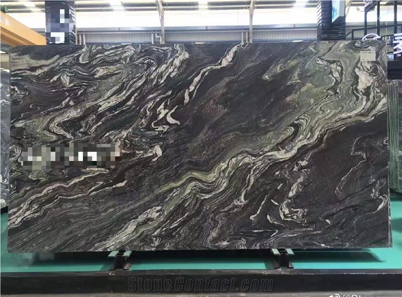 China Purple Landscape Marble Polished Big Slabs