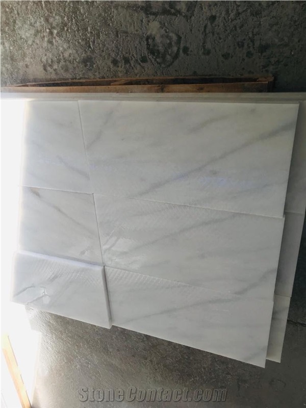 White Marble Slabs, Tiles with Veins