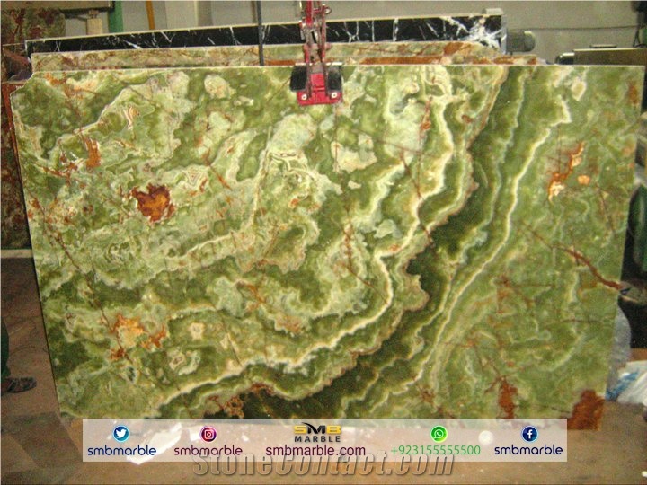 Green Onyx Slabs- Pakistan Green Onyx Tiles
