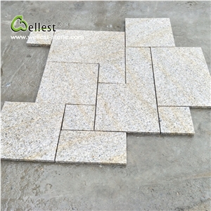 Beige Granite Tile, Bush Hammered, French Pattern