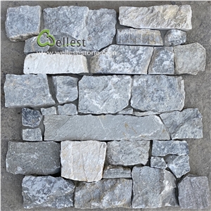 Grey Blue Z Shape Ledge Stone Wall Panel