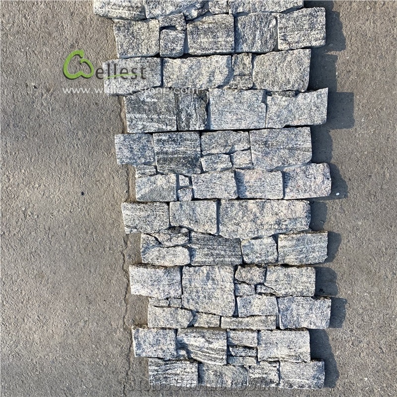 Landscape Grey Quzrtzite Wall Panel , Ledge Stone