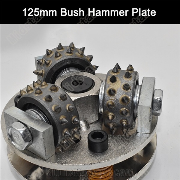 Abrasive Bush Hammer Litchi Surface Texture Wheel for Stone