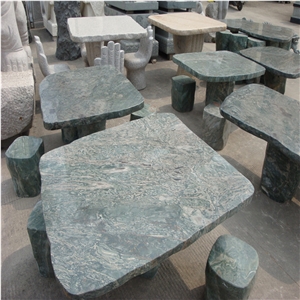 Green Marble Garden Landscaping Design Round Table