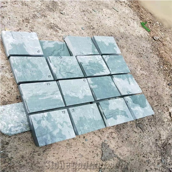 Outdoor Pathway Stones Grey Slate Pavers Cubestone