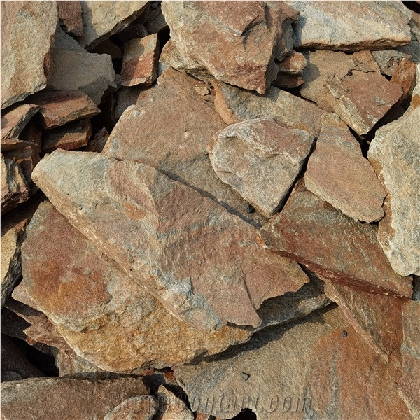 Rusty Quartzite Crazy Paver,Outdoor Garden Flagstone